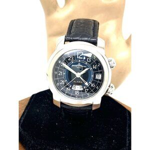 Baume & Mercier Men's Watch 65322 Capeland GMT Alarm Date Swiss Automatic 39mm
